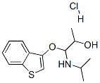 1-benzothiophen-3-yloxy-3-(propan-2-ylamino)propan-2-ol hydrochloride 结构式