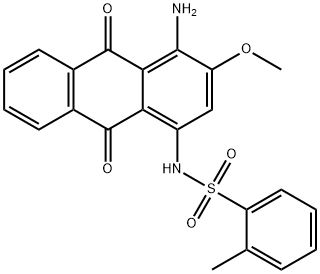 N-[(4-Amino-9,10-dihydro-3-methoxy-9,10-dioxoanthracen)-1-yl]-2-methylbenzenesulfonamide 结构式