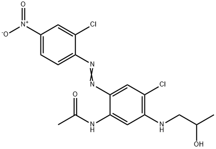 N-[4-chloro-2-[(2-chloro-4-nitrophenyl)azo]-5-[(2-hydroxypropyl)amino]phenyl]acetamide 结构式