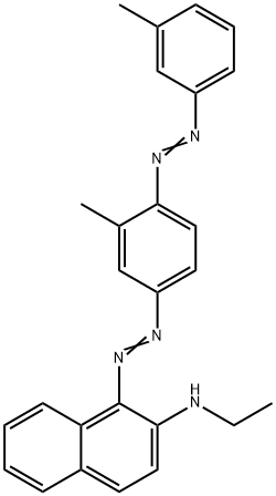 N-ethyl-1-[[3-methyl-4-[(3-methylphenyl)azo]phenyl]azo]naphthalen-2-amine 结构式