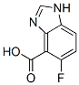 1H-Benzimidazole-4-carboxylic  acid,  5-fluoro-  (9CI) 结构式