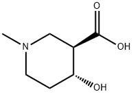 (3R,4R)-4-羟基-1-甲基哌啶-3-羧酸 结构式