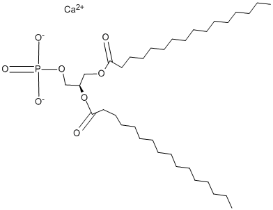 1,2-DIPALMITOYL-SN-GLYCERO-3-PHOSPHATE CALCIUM SALT 结构式