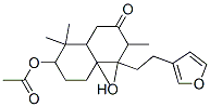 7-Acetyloxy-4-[2-(3-furanyl)ethyl]-3,4,4a,5,6,7,8,8a-octahydro-4-hydroxy-3,4a,8,8-tetramethyl-2(1H)-naphthalenone 结构式