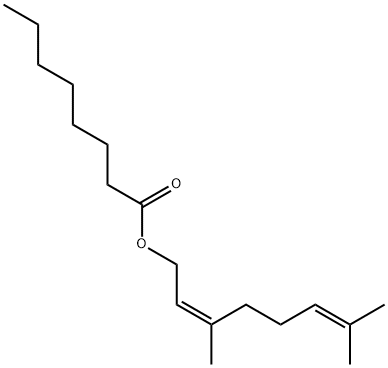 (Z)-3,7-dimethylocta-2,6-dienyl octanoate 结构式