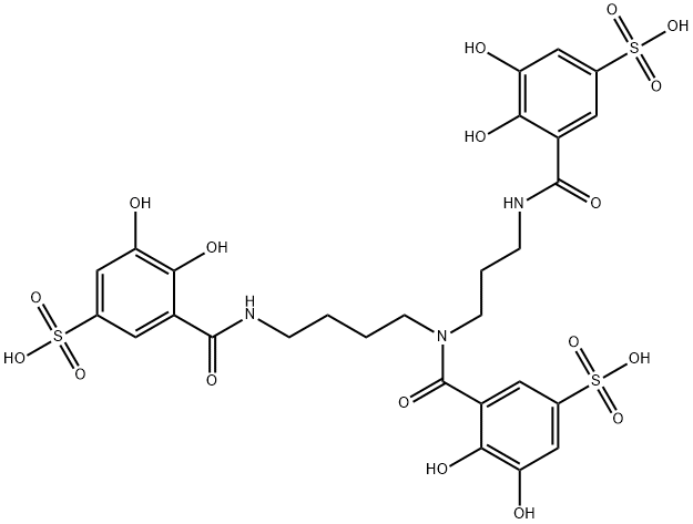 N,N',N''-tris(2,3-dihydroxy-5-sulfobenzoyl)-1,5,10-triazadecane 结构式