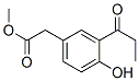 methyl 4-hydroxy-3-(1-oxopropyl)phenylacetate 结构式