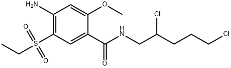 4-amino-N-(2,5-dichloropentyl)-5-(ethylsulphonyl)-2-methoxybenzamide 结构式