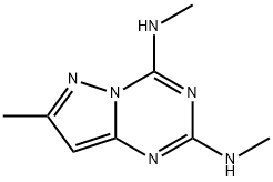 2,4-Bis(methylamino)-7-methylpyrazolo(1,5-a)-s-triazine 结构式