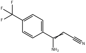 3-amino-3-[4-(trifluoromethyl)phenyl]acrylonitrile 结构式