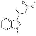 (3S)-(+)-3-(1-甲基吲哚-3-基)丁酸甲酯 结构式
