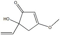 (+)-5-Ethenyl-5-hydroxy-3-methoxy-2-cyclopenten-1-one 结构式