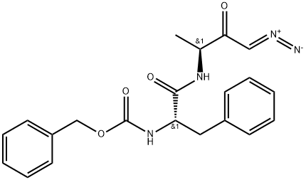 苄氧甲酰基-L-苯丙酰氨基-L-丙氨酸-D-二氮甲烷 结构式