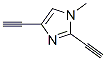 1H-Imidazole, 2,4-diethynyl-1-methyl- (9CI) 结构式