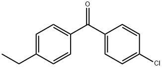 (4-氯苯基)(4-乙基苯基)甲酮 结构式