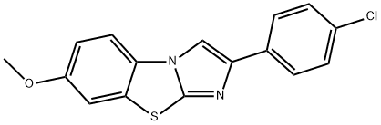 2-(4-CHLOROPHENYL)-7-METHOXYIMIDAZO[2,1-B]BENZOTHIAZOLE 结构式