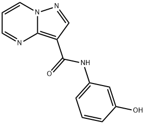 Pyrazolo[1,5-a]pyrimidine-3-carboxamide, N-(3-hydroxyphenyl)- (9CI) 结构式