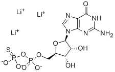 GUANOSINE 5'-O-(2-THIODIPHOSPHATE) TRILITHIUM SALT 结构式