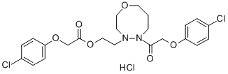 Acetic acid, (4-chlorophenoxy)-, 2-(5-((4-chlorophenoxy)acetyl)hexahyd ro-4H-1,4,5-oxadiazocin-4-yl)ethyl ester, monohydrochloride 结构式