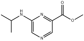 Pyrazinecarboxylic acid, 6-[(1-methylethyl)amino]-, methyl ester (9CI) 结构式