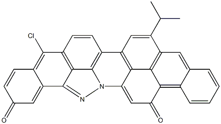 13-chloro-17-isopropylanthra[2,1,9-mna]benz[6,7]indazolo[2,3,4-fgh]acridine-5,10-dione 结构式
