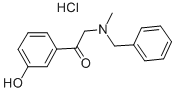 1-(3-羟基苯基)-2-[甲基(苯甲基)氨基]-乙酮盐酸盐 结构式