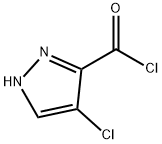 4-氯-1H-吡唑-3-碳酰氯 结构式