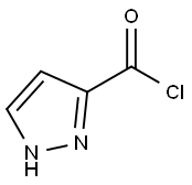 1H-PYRAZOLE-3-CARBONYL CHLORIDE 结构式