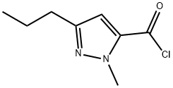 1H-Pyrazole-5-carbonyl chloride, 1-methyl-3-propyl- (9CI) 结构式