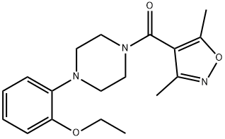 Methanone, (3,5-dimethyl-4-isoxazolyl)[4-(2-ethoxyphenyl)-1-piperazinyl]- 结构式