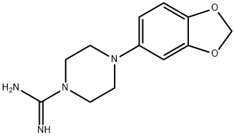 4-(苯并[D][1,3]二氧杂环戊烯-5-基)哌嗪-1-甲脒 结构式