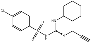 Benzenesulfonamide, 4-chloro-N-((cyclohexylamino)(2-propynylamino)meth ylene)- 结构式