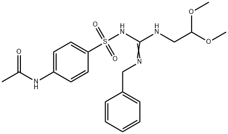 Acetamide, N-(4-(((((2,2-dimethoxyethyl)amino)(phenylmethylamino)methy lene)amino)sulfonyl)phenyl)- 结构式