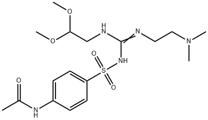 Acetamide, N-(4-(((((2,2-dimethoxyethyl)amino)((2-(dimethylamino)ethyl )amino)methylene)amino)sulfonyl)phenyl)- 结构式