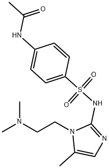 Acetamide, N-(4-(((1-(2-(dimethylamino)ethyl)-5-methyl-1H-imidazol-2-y l)amino)sulfonyl)phenyl)- 结构式