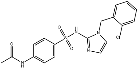 Acetamide, N-(4-(((1-((2-chlorophenyl)methyl)-1H-imidazol-2-yl)amino)s ulfonyl)phenyl)- 结构式