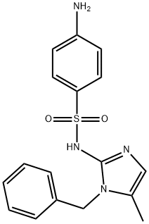 Benzenesulfonamide, 4-amino-N-(5-methyl-1-(phenylmethyl)-1H-imidazol-2 -yl)- 结构式