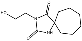 3-(2-Hydroxyethyl)-1,3-diazaspiro[4.6]undecane-2,4-dione 结构式