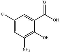 3-氨基-5-氯-2-羟基苯甲酸 结构式