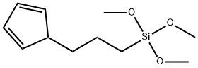 [3-(2,4-Cyclopentadien-1-yl)propyl]trimethoxysilane 结构式