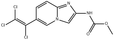 methyl 6-(1,2,2-trichloroethenyl)imidazo(1,2-a)pyridine-2-carbamate 结构式