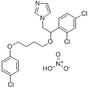 1-(beta-(4-(p-Chlorphenoxy)-butoxy-2,4-dichlorphenaethyl))-imidazol-ni trat [German] 结构式