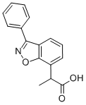 1,2-Benzisoxazole-7-acetic acid, alpha-methyl-3-phenyl- 结构式