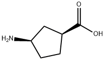 (1S,3R)-3-氨基环戊羧酸 结构式