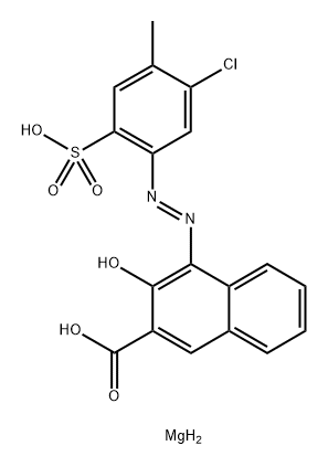 magnesium 4-[(5-chloro-4-methyl-2-sulphonatophenyl)azo]-3-hydroxy-2-naphthoate 结构式