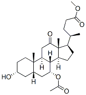 methyl (3alpha,5beta,7alpha)-7-acetoxy-3-hydroxy-12-oxocholan-24-oate 结构式