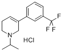 1,2,3,6-Tetrahydro-1-(1-methylethyl)-5-(3-(trifluoromethyl)phenyl)pyri dine hydrochloride 结构式