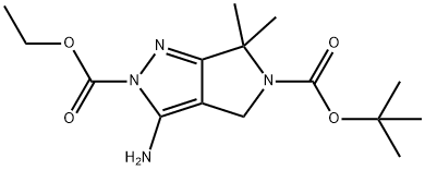 3-氨基-6,6-二甲基- 吡咯并[3,4-C]吡唑-2,5(4H,6H)-二羧酸 5-(1,1-二 结构式