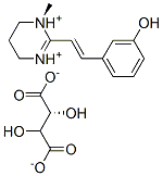 (E)-1,4,5,6-tetrahydro-2-[2-(3-hydroxyphenyl)vinyl]-1-methylpyrimidine-1,3-diylium [R-(R*,R*)]-tartrate 结构式