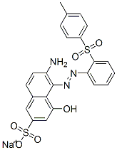 sodium 6-amino-4-hydroxy-5-[[2-[(p-tolyl)sulphonyl]phenyl]azo]naphthalene-2-sulphonate 结构式